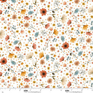 Nursery Rhyme Time - Quilting Cotton Fabric - Ditsy Flowers - Ivory