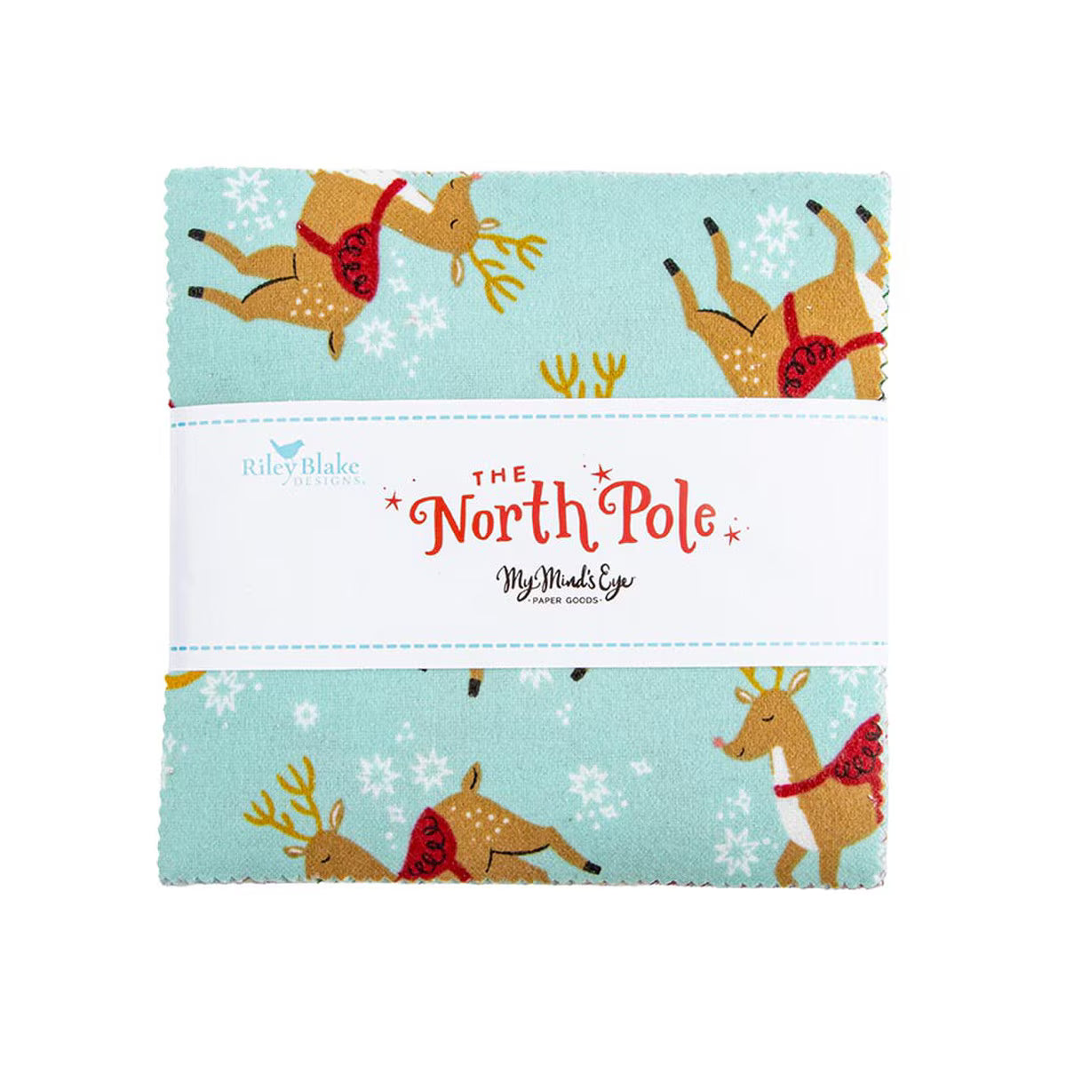 The North Pole - Quiliting Flannel Fabric - 5" Stacker