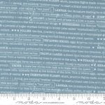 Wild Honey  - Quilting Cotton Fabric - Buzz Words Text and Words - Sky