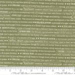 Wild Honey  - Quilting Cotton Fabric - Buzz Words Text and Words - Fern
