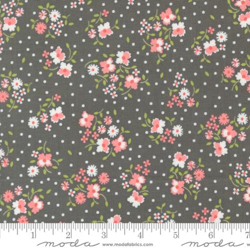 Cali Co - Quilting Cotton Fabric - Flower Dot Small Floral - Slate