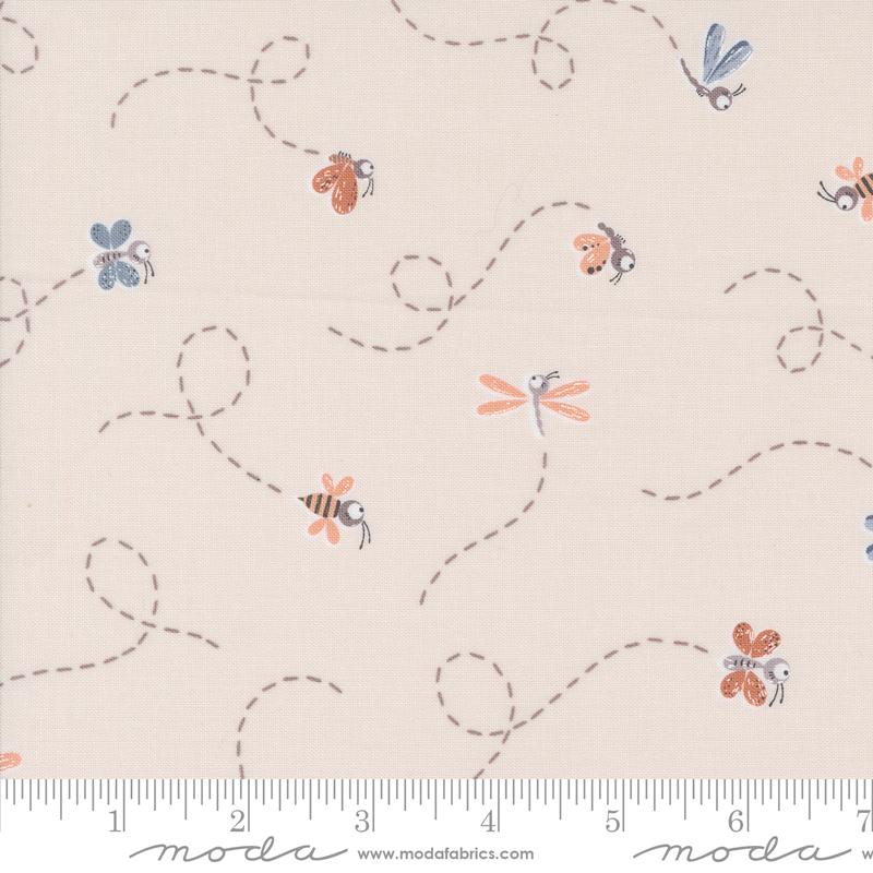 Chirp - Quilting Cotton Fabric - Fly High - Cloud Cream