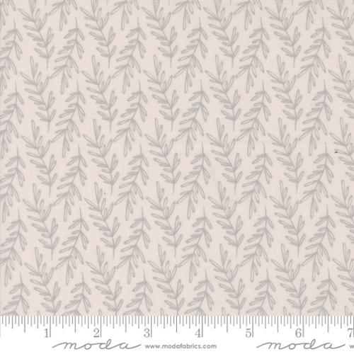 Chirp - Quilting Cotton Fabric - Leaf Me Here - Cloud Grey