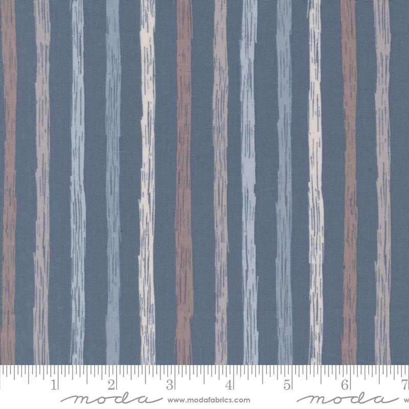 Chirp - Quilting Cotton Fabric - Just Stripes - Twilight Blue