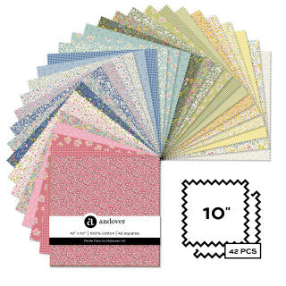 Petite Fleur -Precut Fabric - 10" X 10" Squares