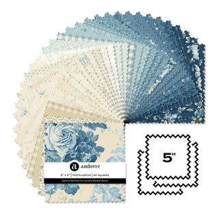 Special Delivery - Precut Quilting Cotton Fabric - 5 Inch Square - 42 pieces