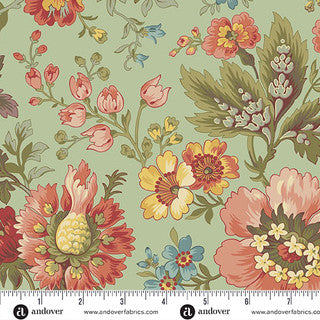 Farmers Daughter – Quilting Cotton Fabric – Milk and Honey – Garden Green