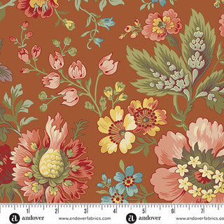 Farmers Daughter – Quilting Cotton Fabric – Milk and Honey – Rust