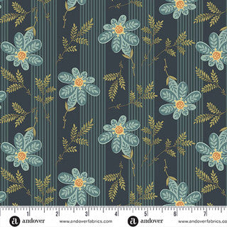 Farmers Daughter – Quilting Cotton Fabric – Apron Strings – Midnight
