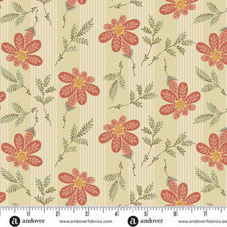 Laundry Line - Quilting Cotton Fabric - Apron Strings - Cream
