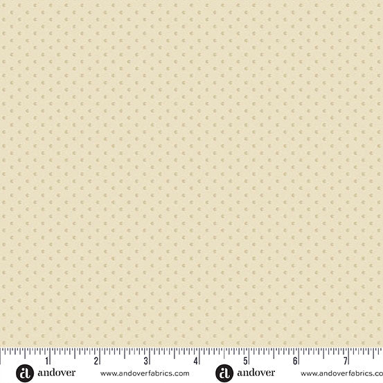 Laundry Line - Quilting Cotton Fabric - Seed - Light Cream