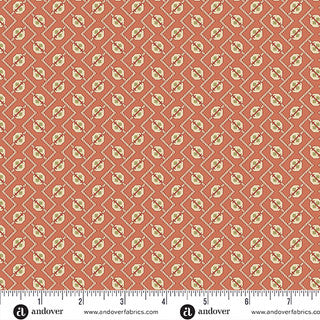 Farmers Daughter – Quilting Cotton Fabric – Plow – Coral