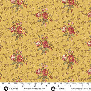 Farmers Daughter – Quilting Cotton Fabric – Bramble – Spanish Moss