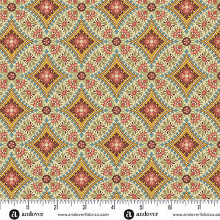 Farmers Daughter – Quilting Cotton Fabric – Amber Fields – Sky Blue
