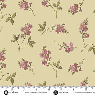 Laundry Line - Quilting Cotton Fabric - Cornflower - Cream