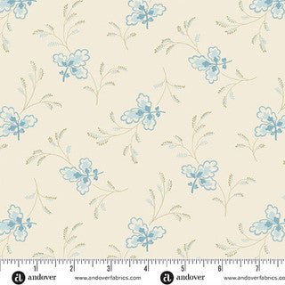 Special Delivery - Quilting Cotton Fabric - Floating Leaves Tranquil