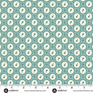Heartland – Quilting Cotton – Little Blossom – Misty Blue