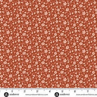 Heartland – Quilting Cotton – Hearts and Flowers – Redbud