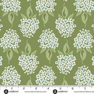 Heartland – Quilting Cotton – Hydrangea – Evergreen