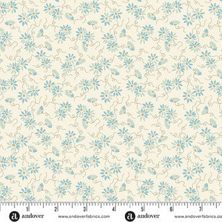 Sewing Bird – Quilting Cotton – Daisy Chain – Nimbus