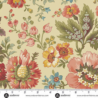 Laundry Line - Wide Back Quilting Fabric - Laundry Line - Milk and Honey - Cream - 108"