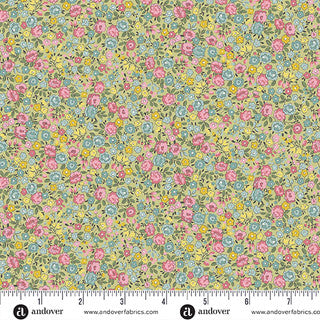 Petite Fleur - Quilting Cotton - Rose - Green