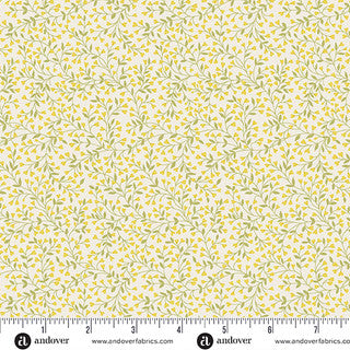 Petite Fleur - Quilting Cotton - Vine - Yellow
