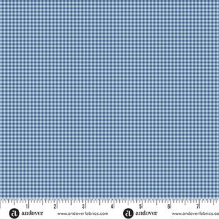 Petite Fleur - Quilting Cotton - Gingham - Blue