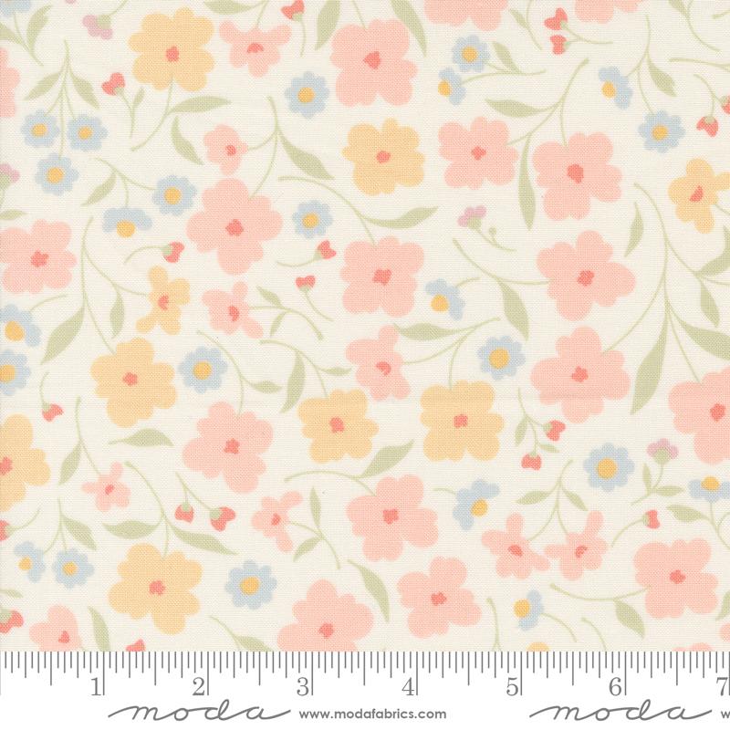 Cottage Charm - Quilting Cotton Fabric - Wallpaper Florals - Porcelain