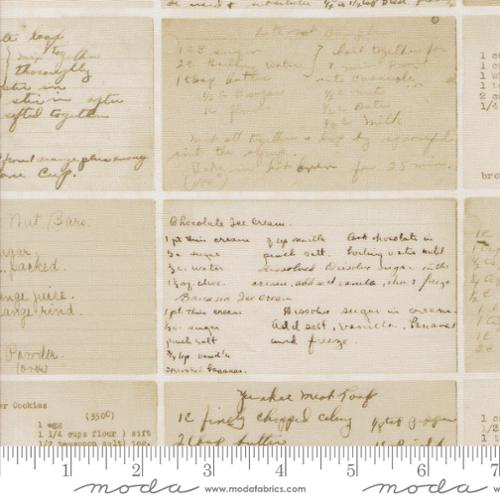 Farm and Garden - Quilting Cotton Fabric - Recipe Cards Text and Words - Milk
