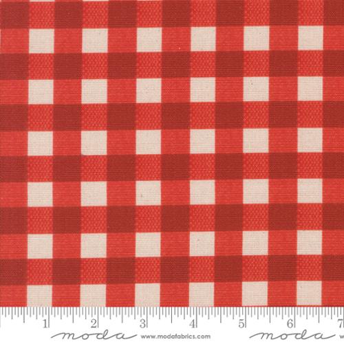 Farm and Garden - Quilting Cotton Fabric - Gingham - Canvas Tomato