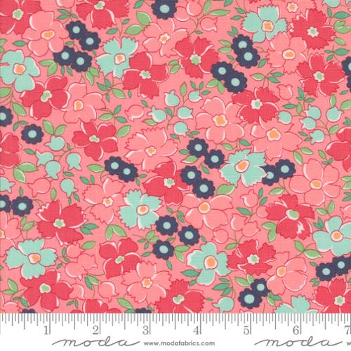 Summertime - Quilting Cotton Fabric - Flower Patch Florals - Blush