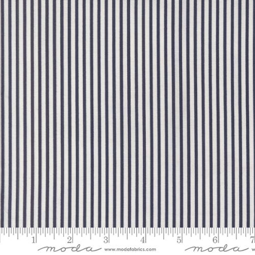 Summertime - Quilting Cotton Fabric - Simple Stripe Stripes - Navy
