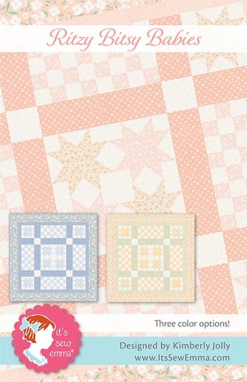 Quilt Pattern - Ritzy Bitsy Babies - Patchwork Baby Quilt