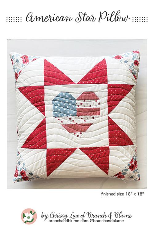 Quilt Pattern - American Star Pillow - Quilted Pillow Pattern