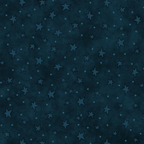 Starry Basics - Quilting Cotton - Indigo