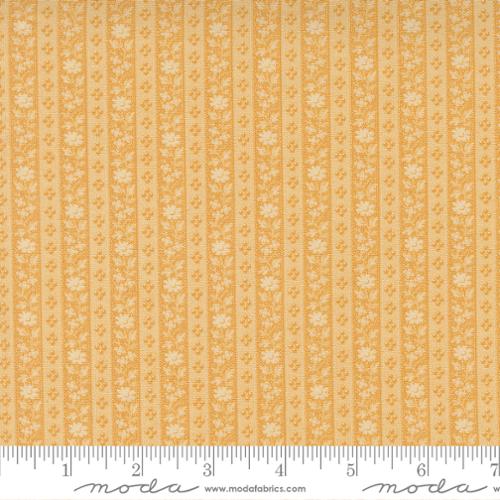 Wild Orchid - Quilting Cotton Fabric - Lady Slipper Floral Fragrance - Gold