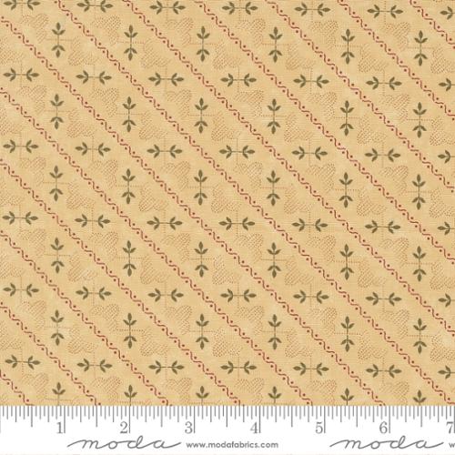 Wheatland - Quilting Cotton Fabric - Arbor Vine Stripes - Wheat