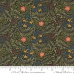 Morris Manor - Quilting Cotton Fabric - Larkspur Florals - Ebony