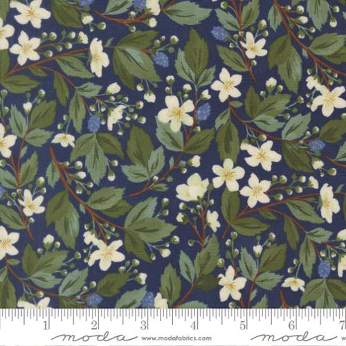 Brookside - Quilting Cotton Fabric - Bramble Florals - Lake
