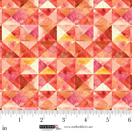 Air Mail – Quilting Cotton Fabric – Abstract Geo – Red