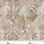 You Damask! - Wide Back Quilting Cotton Fabric - Sepia - 118"