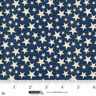 Pieces of America - Quilting Cotton - Small Stars - Blue