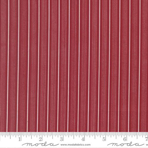 American Gatherings III - Quilting Cotton Fabric - Pathway Stripes - Deep Crimson