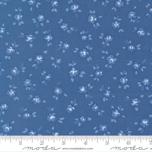Blueprint - Quilting Cotton Fabric - Grace Small Floral - Sea