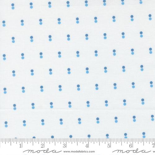 Blueprint - Quilting Cotton Fabric - Dots Dots - White Harbor