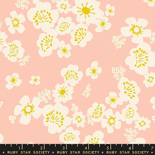 Paper Cuts 2 - Quilting Cotton - Hana Double Gauze Retro Hawaiian - Peach Blossom