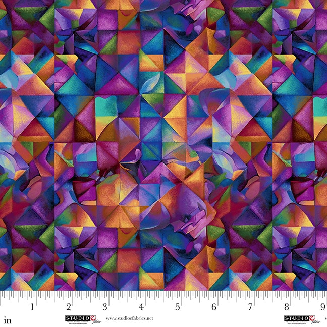 Flower Fusion – Quilting Cotton Fabric – Colorful Texture – Multi