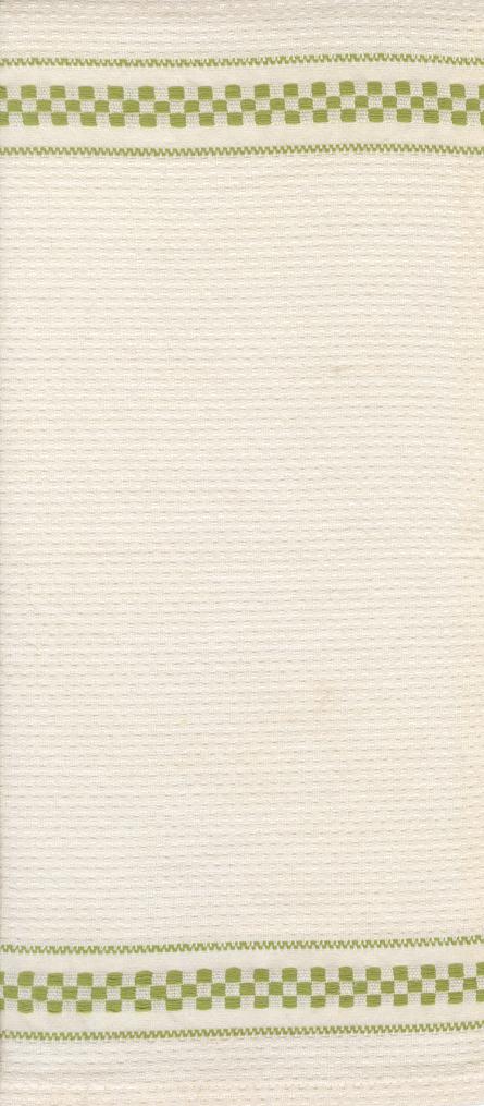 Rosie - 16 Inch Cotton Toweling - Waffle Check Cream Green