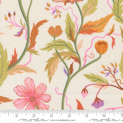 Floral Fondant - Cotton Fabric - Cloud